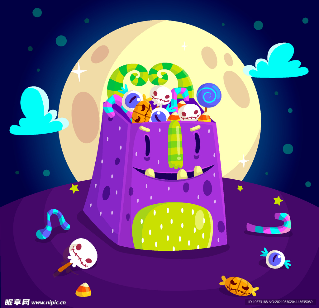 万圣节糖果篮子