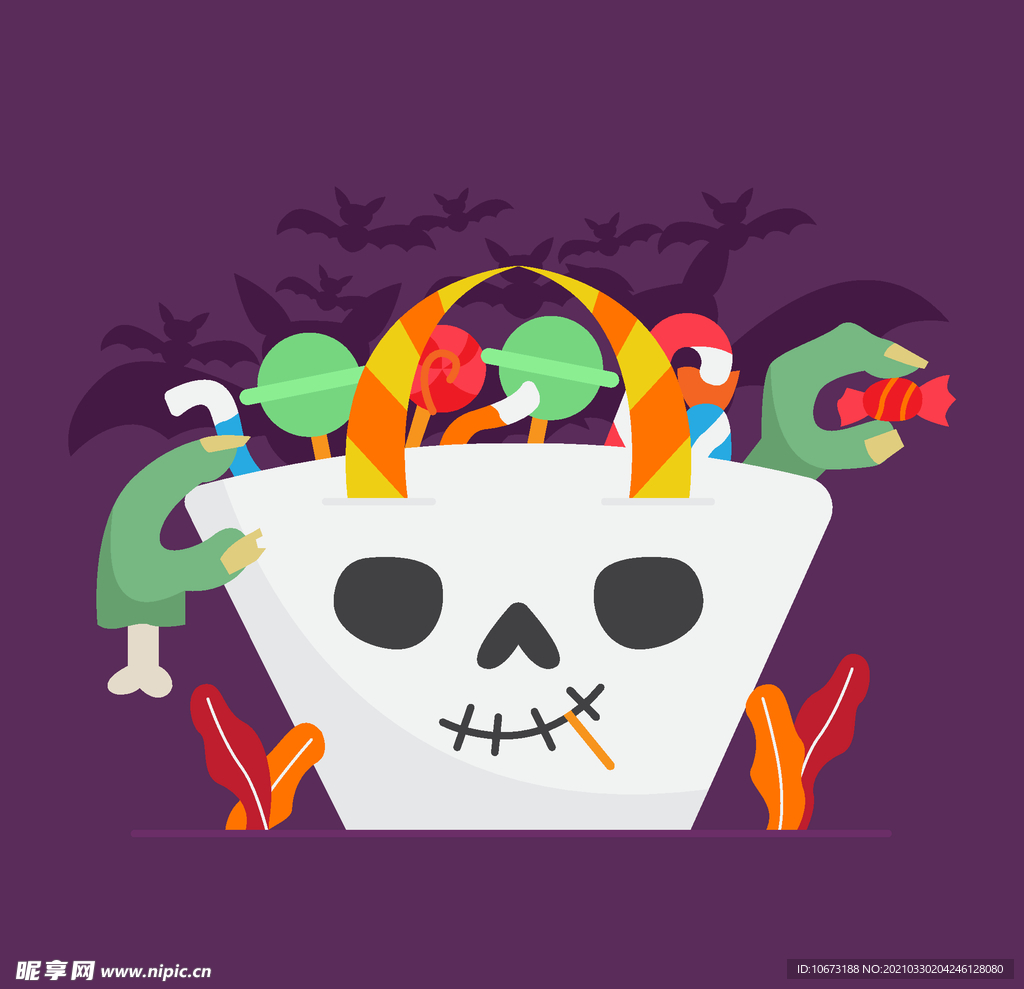 万圣节糖果篮子