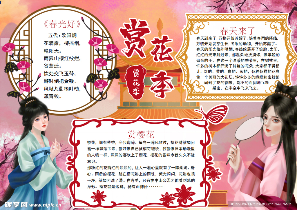 赏花小报