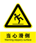当心滑倒