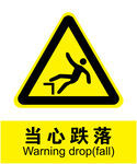 当心跌落