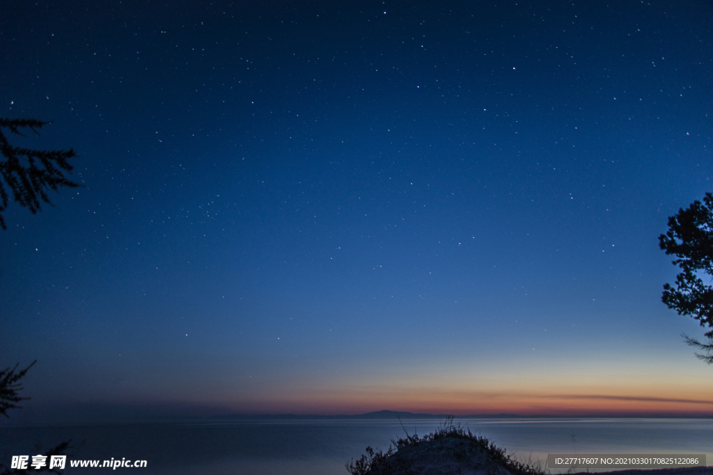 风景夕阳海边