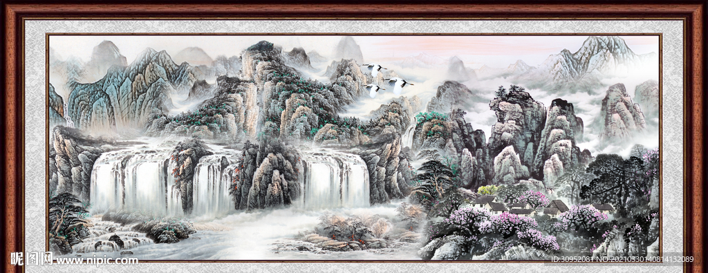 客厅中堂画 