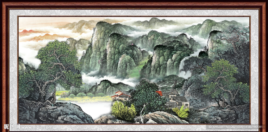 新中式山水画 