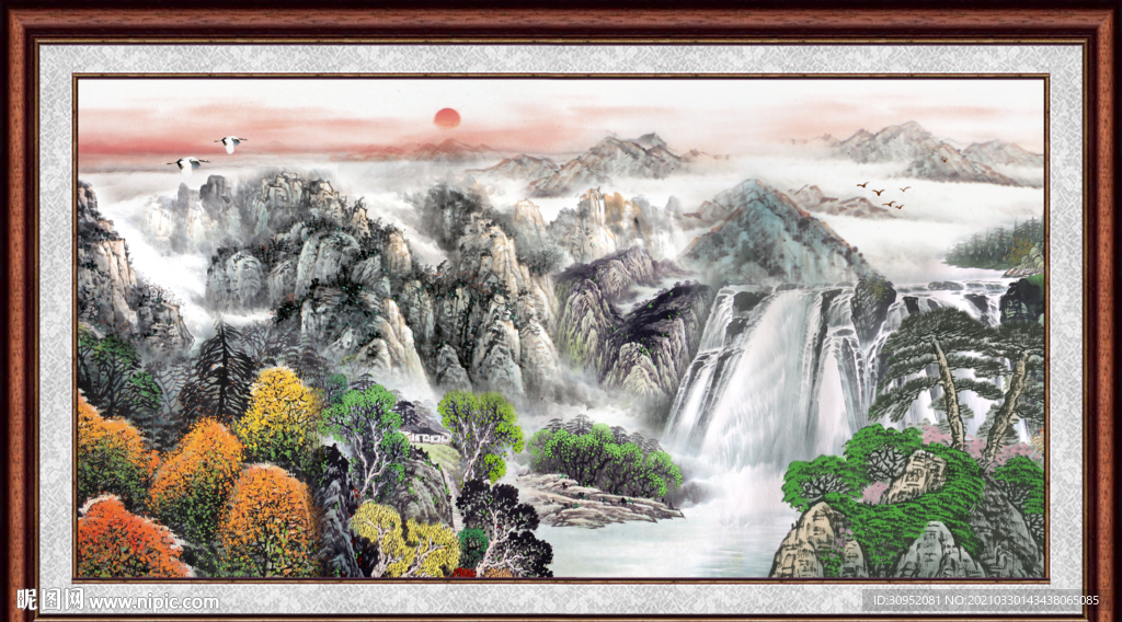 新中式山水画 