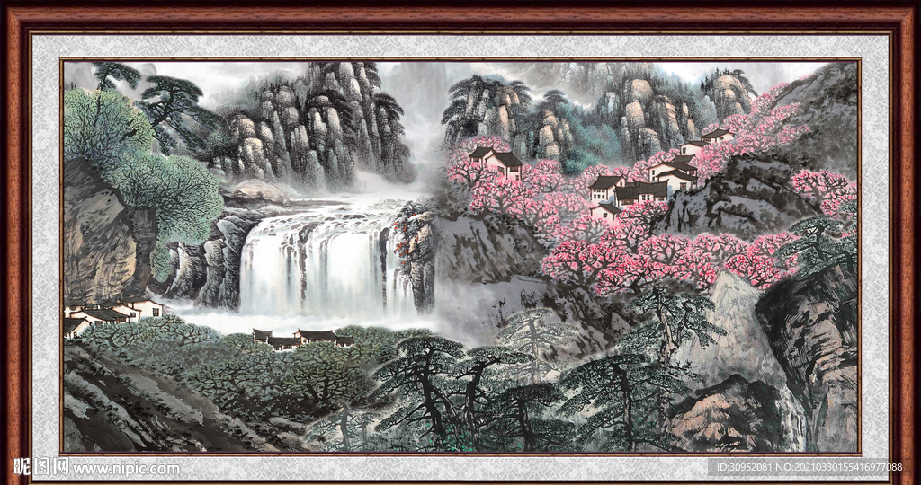 新中式山水画 