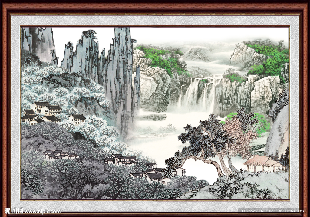 新中式山水画 