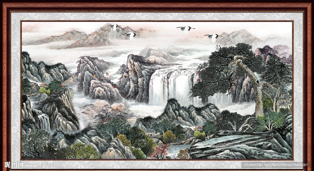 新中式山水画 