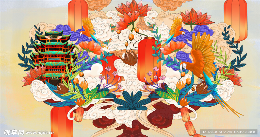 国潮插画