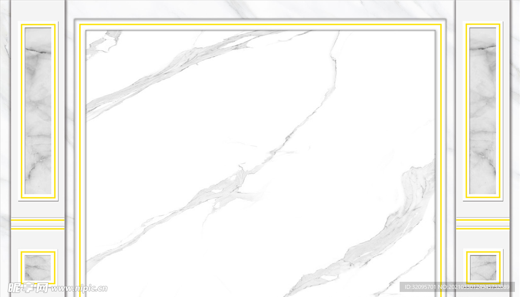 大理石底纹框框五宫格护墙板