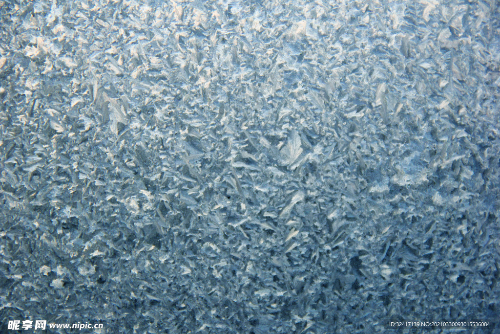 冬季窗花冰花花纹素材
