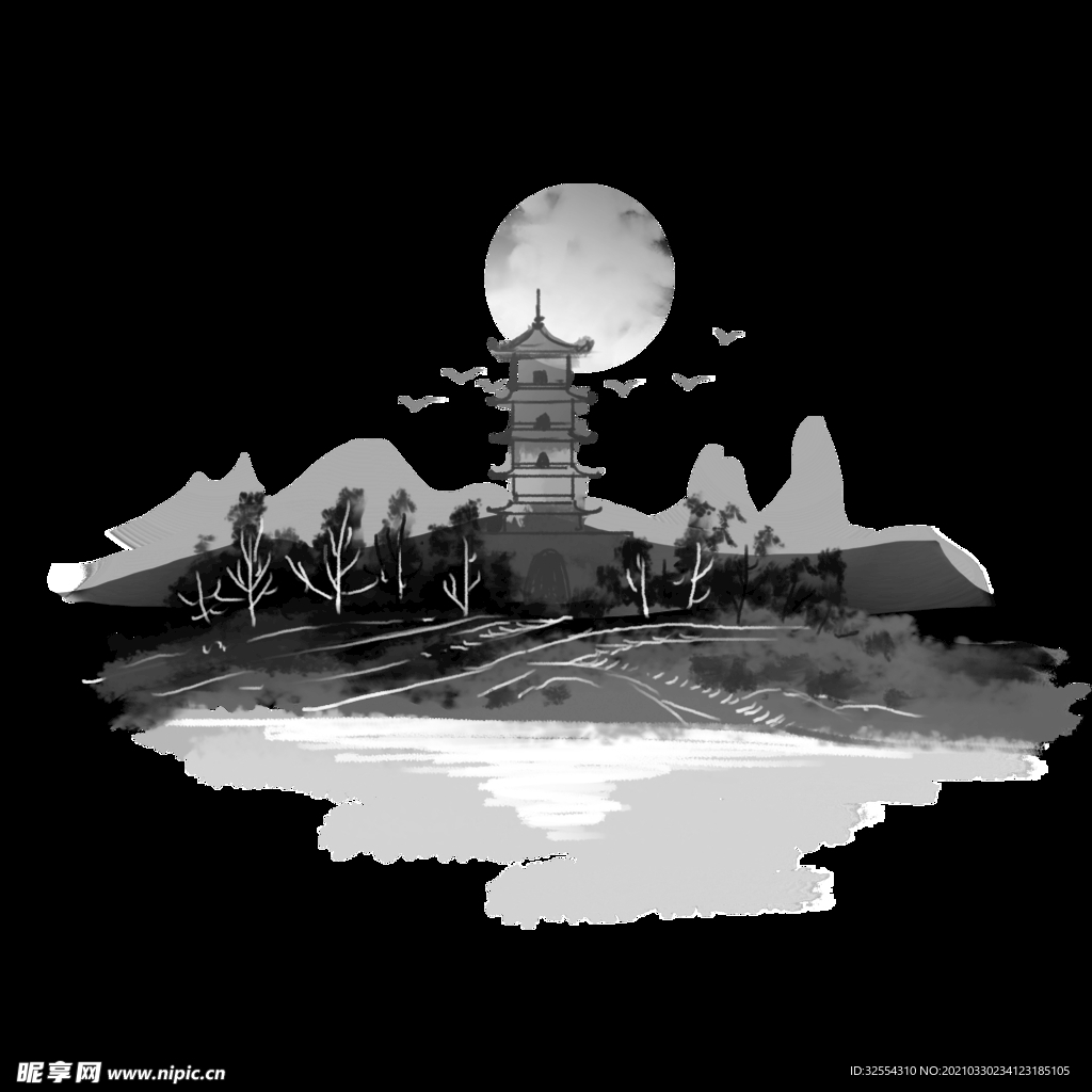水墨画