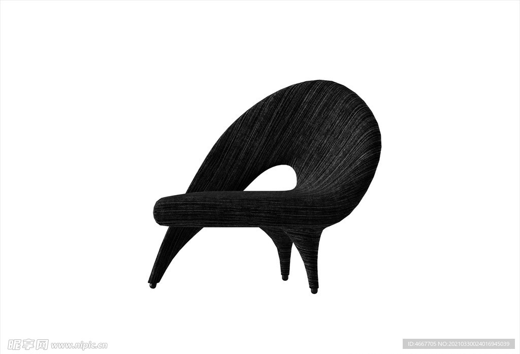 单人沙发模型 贵妃椅模型