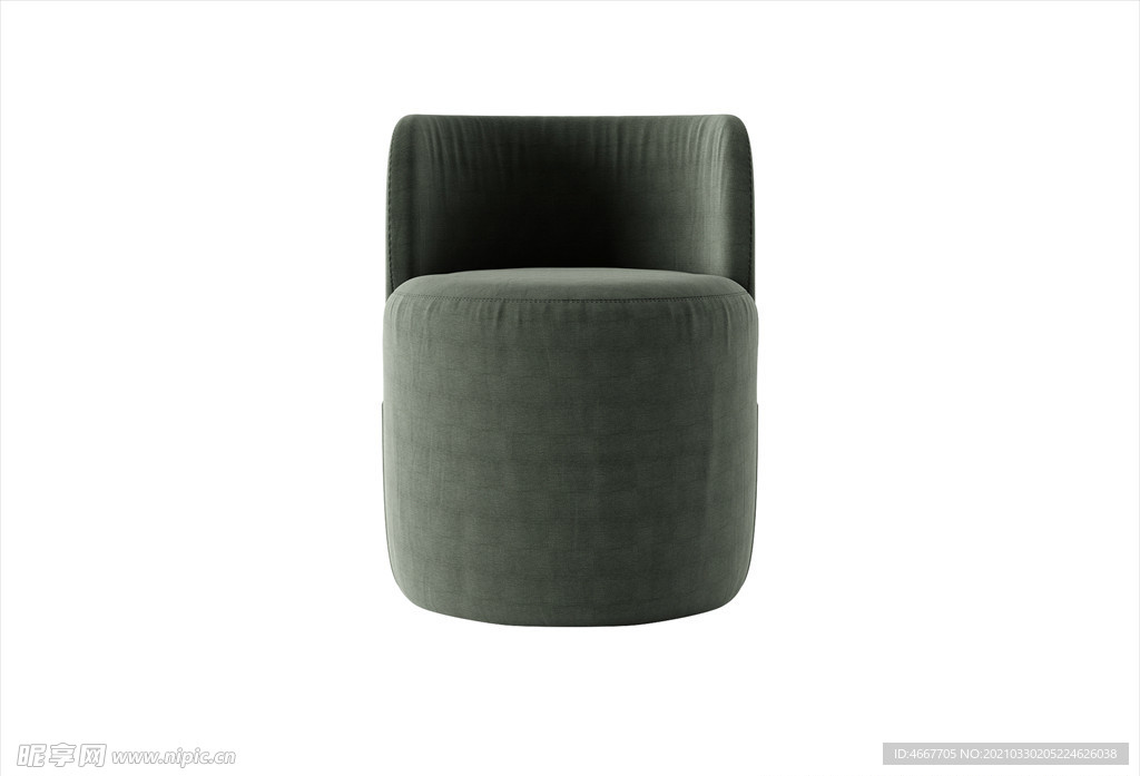 3D凳子模型 皮墩家具