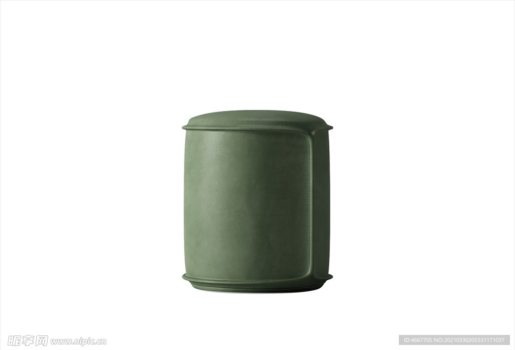 3D凳子模型 皮墩家具