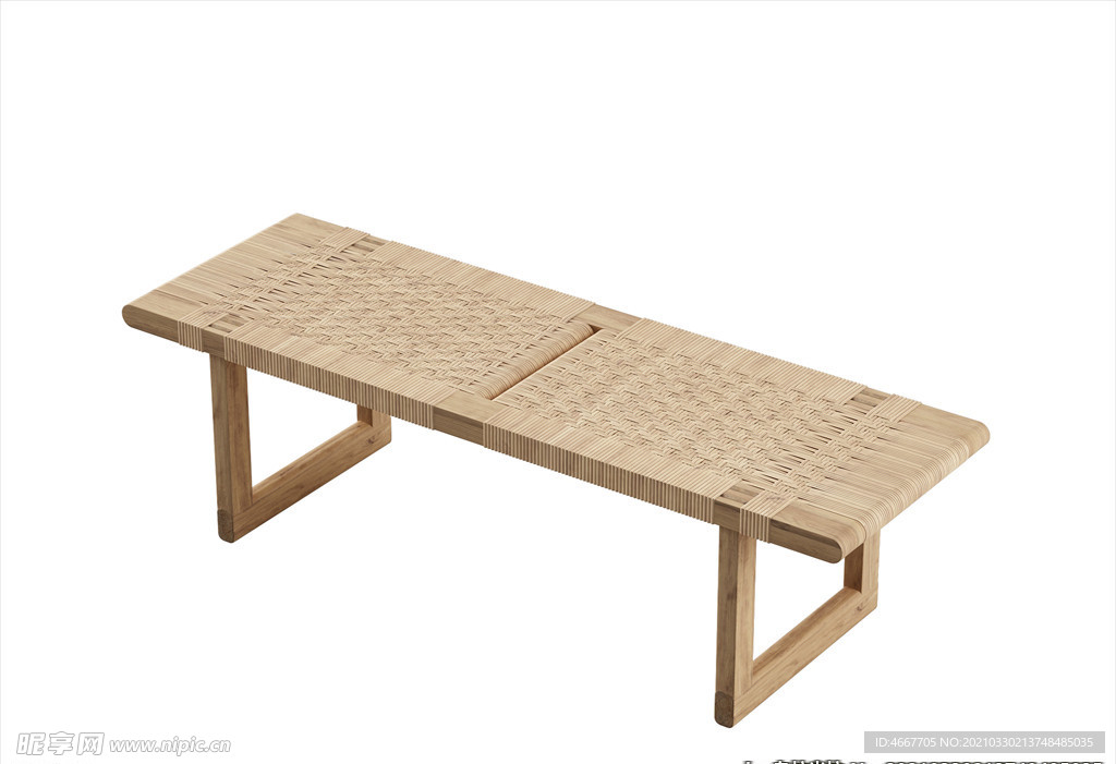 3D长凳模型 凳子家具    
