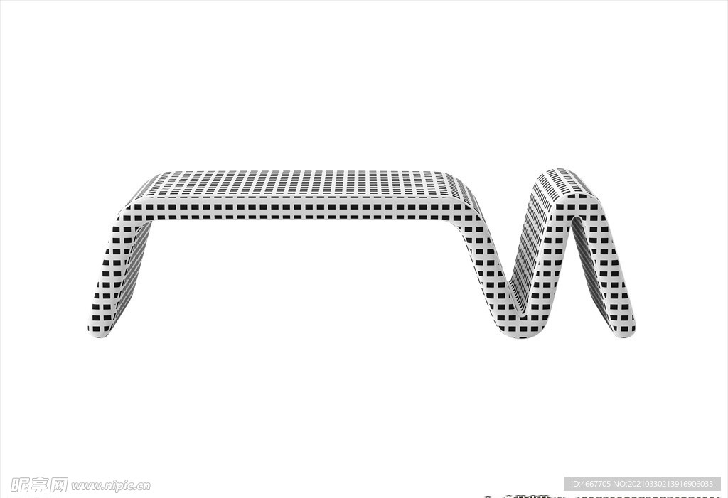 3D长凳模型 凳子家具    