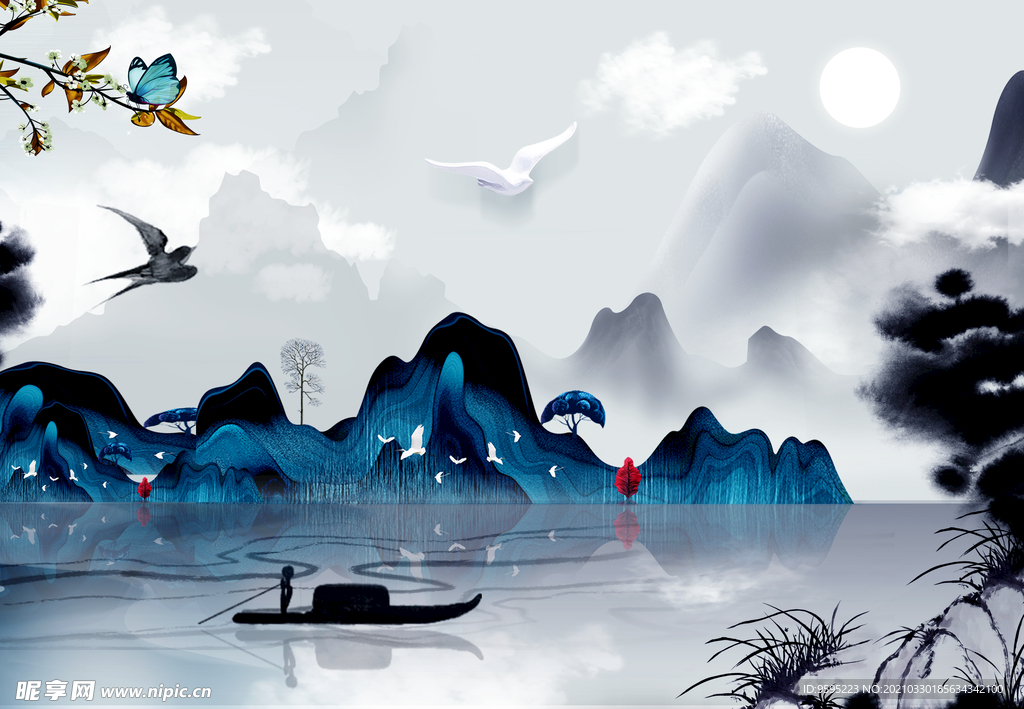 中国风水墨山水画