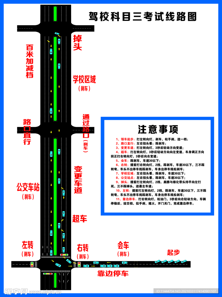 驾校科目三线路图