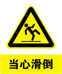 当心滑倒
