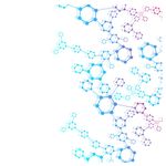 彩色分子结构背景