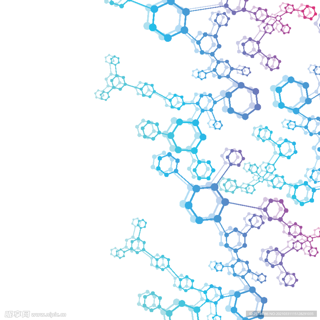 彩色分子结构背景