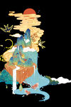 手绘国潮插画