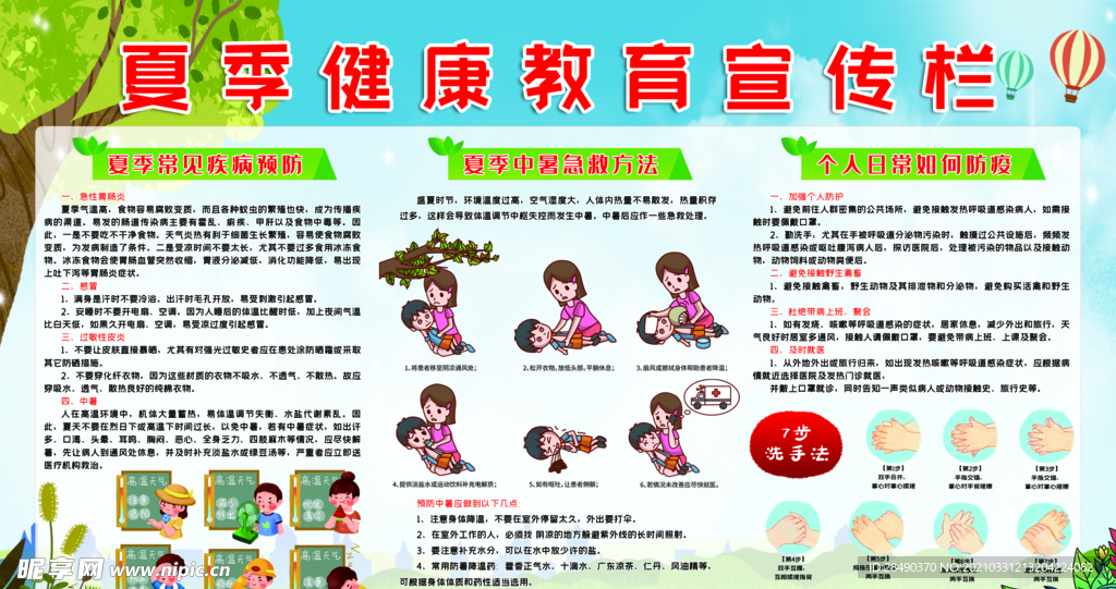 夏季健康教育宣传栏