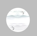 简约水墨山水图