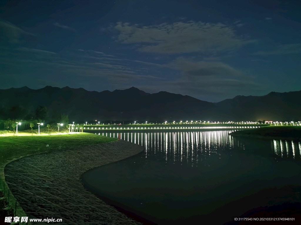天桥湖夜景拍摄