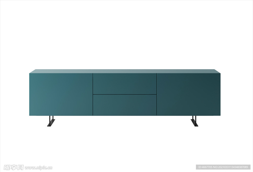 3D边柜模型 电视柜模型