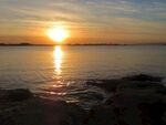 奥克兰海滨夕阳风光