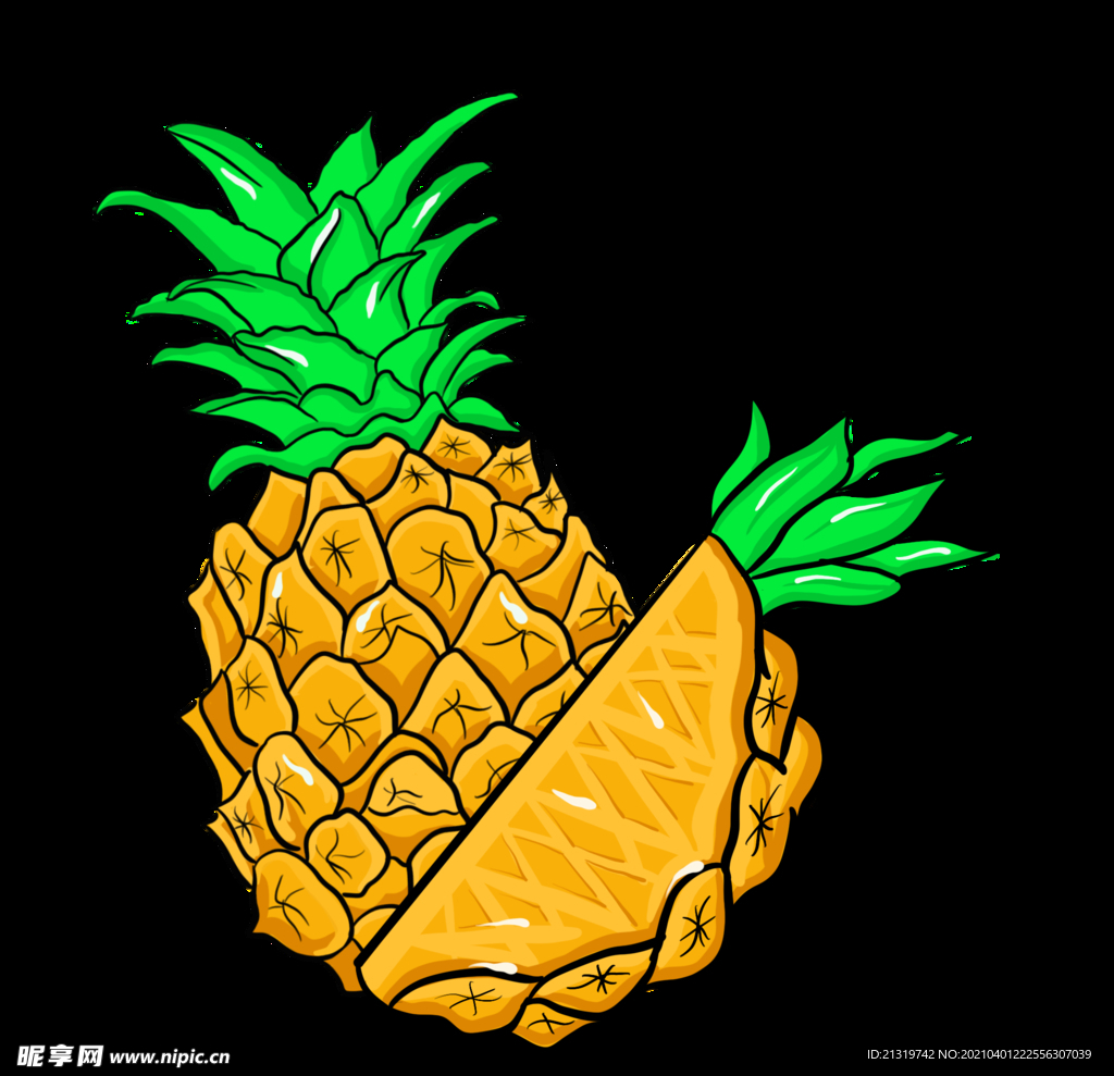 菠萝插画