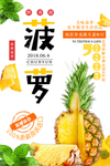 美味水果菠萝促销活动海报