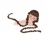 手绘长辫子女孩