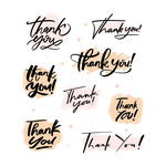 感谢thank you手写字体