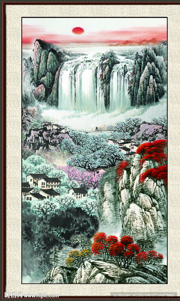 中式国画山水 