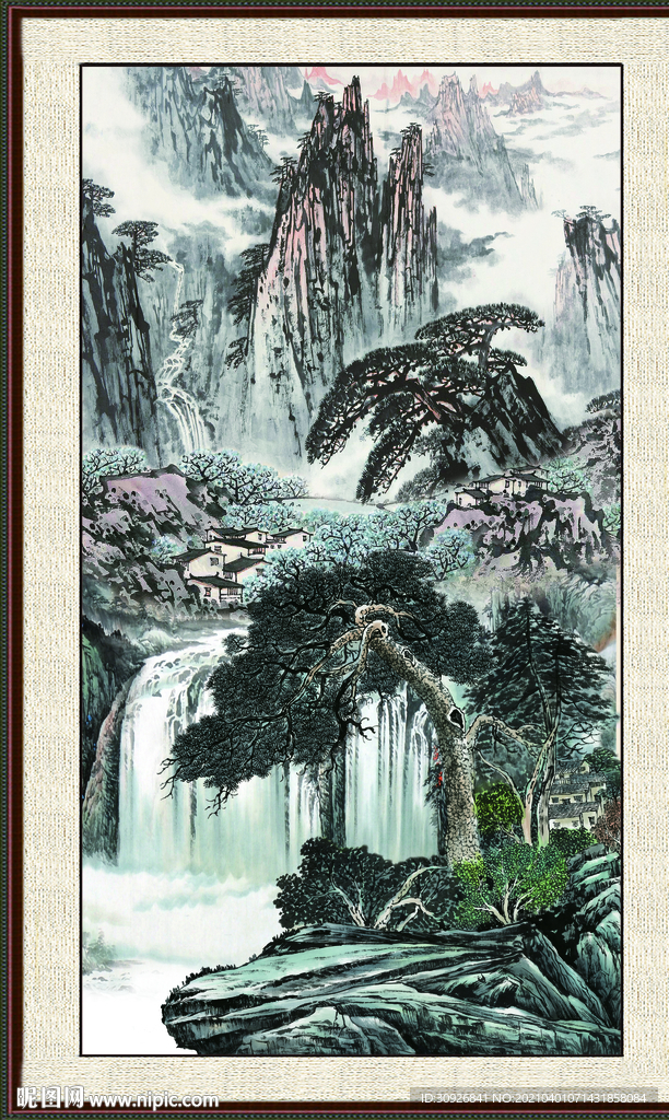 中式国画山水  