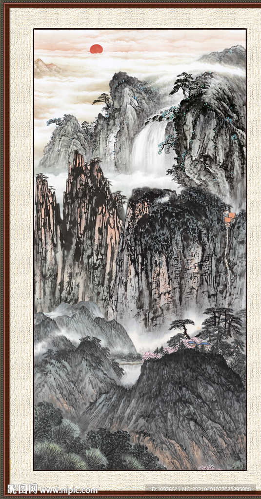 中式国画山水 