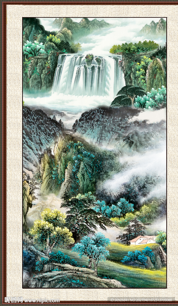 山水瀑布  