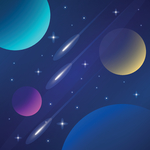 星空流星梦幻背景免扣素材