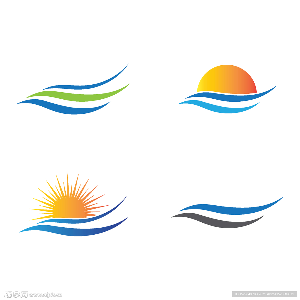 海水海面图标