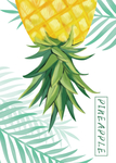 小清新季节水果菠萝促销海报