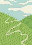 茶山清新插画