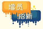 创意招新增员艺术字