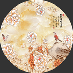 圆形花开富贵玄关