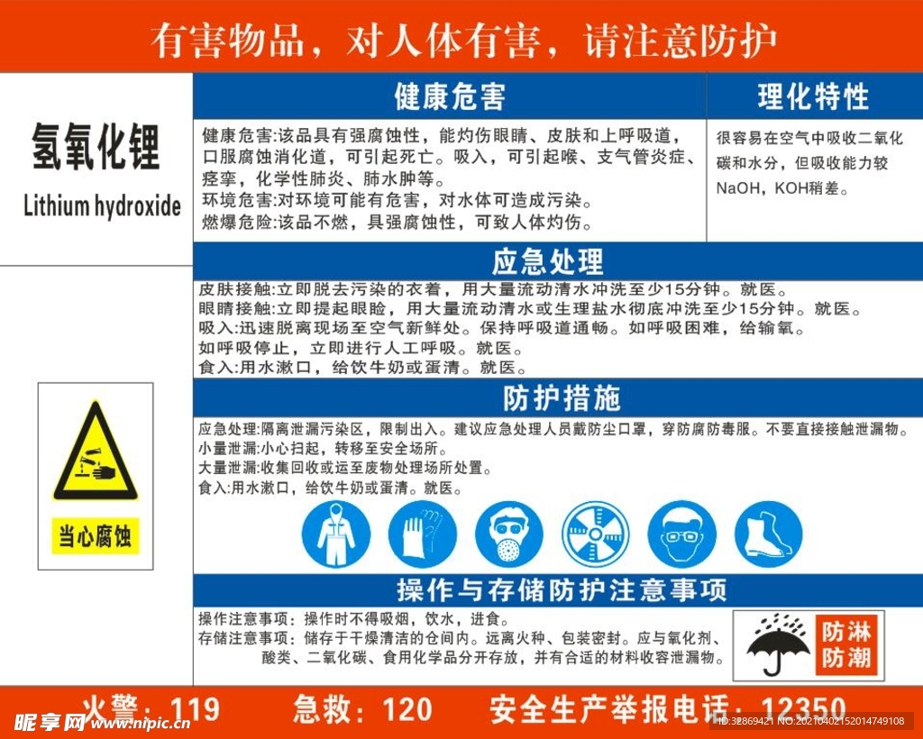 职业危害 氢氧化锂