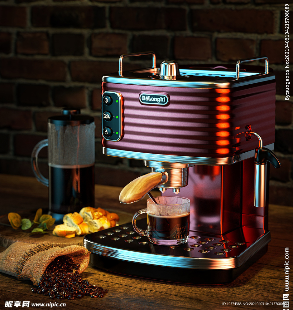 c4d模型咖啡机