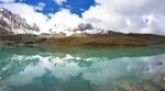 蓝天白云雪山湖水西藏风景