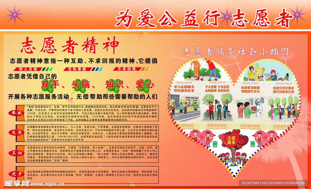 志愿者展板